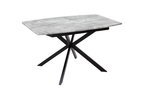 Стіл Річард 140(+40)*85 чорний метал/базальт