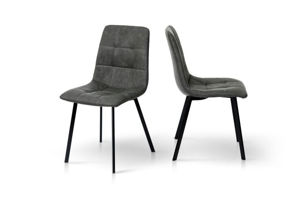 Стул Чили (квадрат) черный/антрацитRU-08