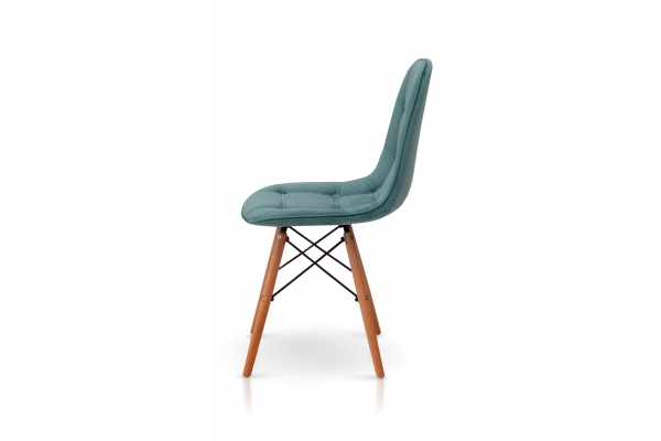 Стілець ДЖАСТІН, велюр аквамарин