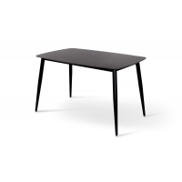 Стол КИПАРИС 120*80, черный/черный мрамор