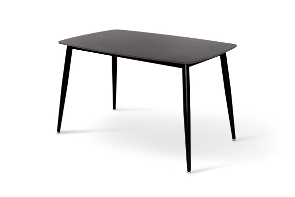 Стіл КИПАРИС 120*80, чорний/ чорний мармур