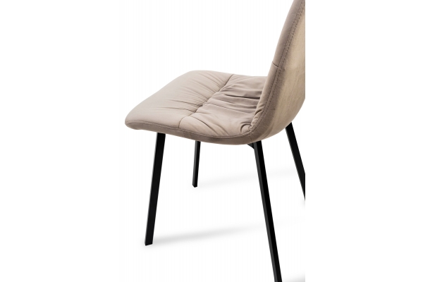 Стілець Авері чорний/велюр мокрий пісок Bluvel-40