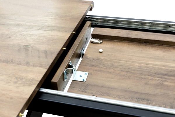 Стіл Метрополь (120+40*80), чорний/штучний шпонMDF