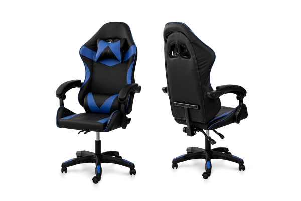 Крісло геймерське Слім, чорний/синій