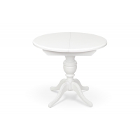 Стол обеденный Гермес Д=89 (+38), белый