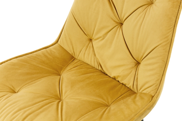 Стул Прадо черный, велюр карри