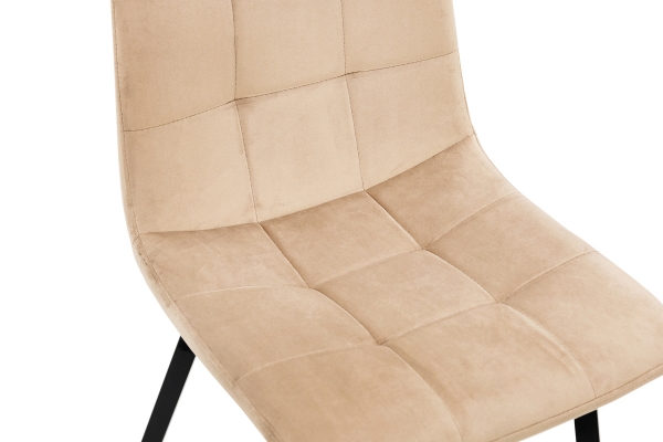 Стілець Ментос чорний/ велюр бежевий