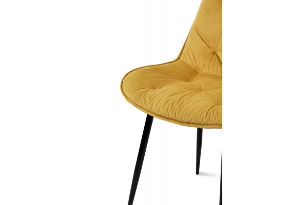 Стул Прадо черный, велюр карри