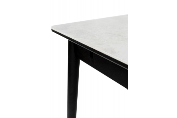 Стіл Нептун 95/125*70 чорний/керам бетон