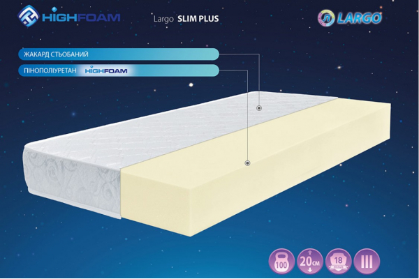 Матрац Highfoam Largo Slim Plus