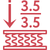 Жесткость сторон матраса: 3.5/3.5 Средняя (Одинаковая жесткость сторон!)